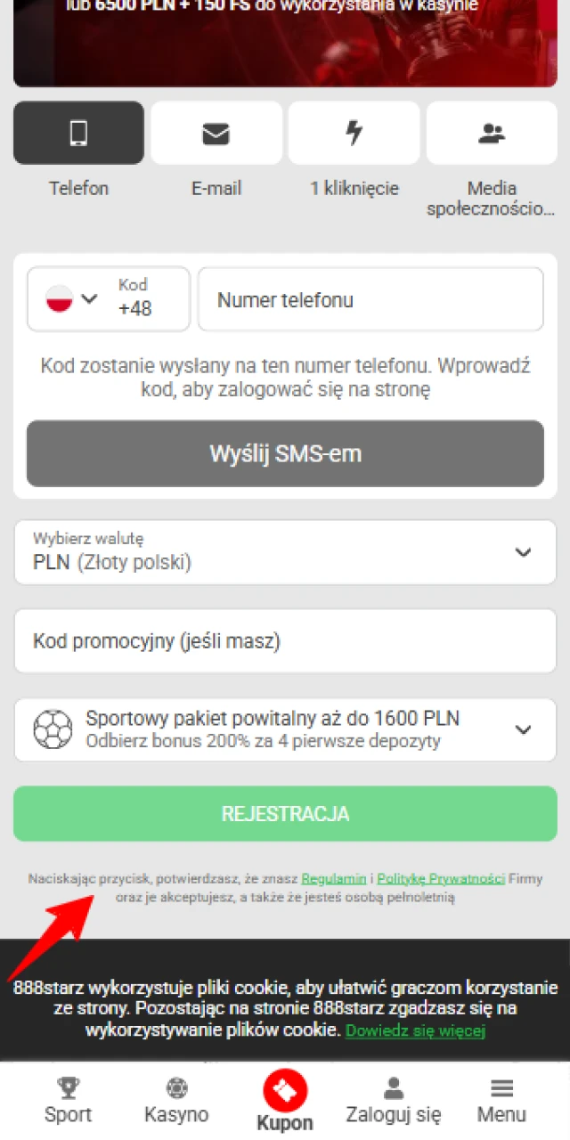 Zaakceptuj zasady serwisu 888starz, aby zapewnić sobie bezpieczne i odpowiedzialne środowisko gry.