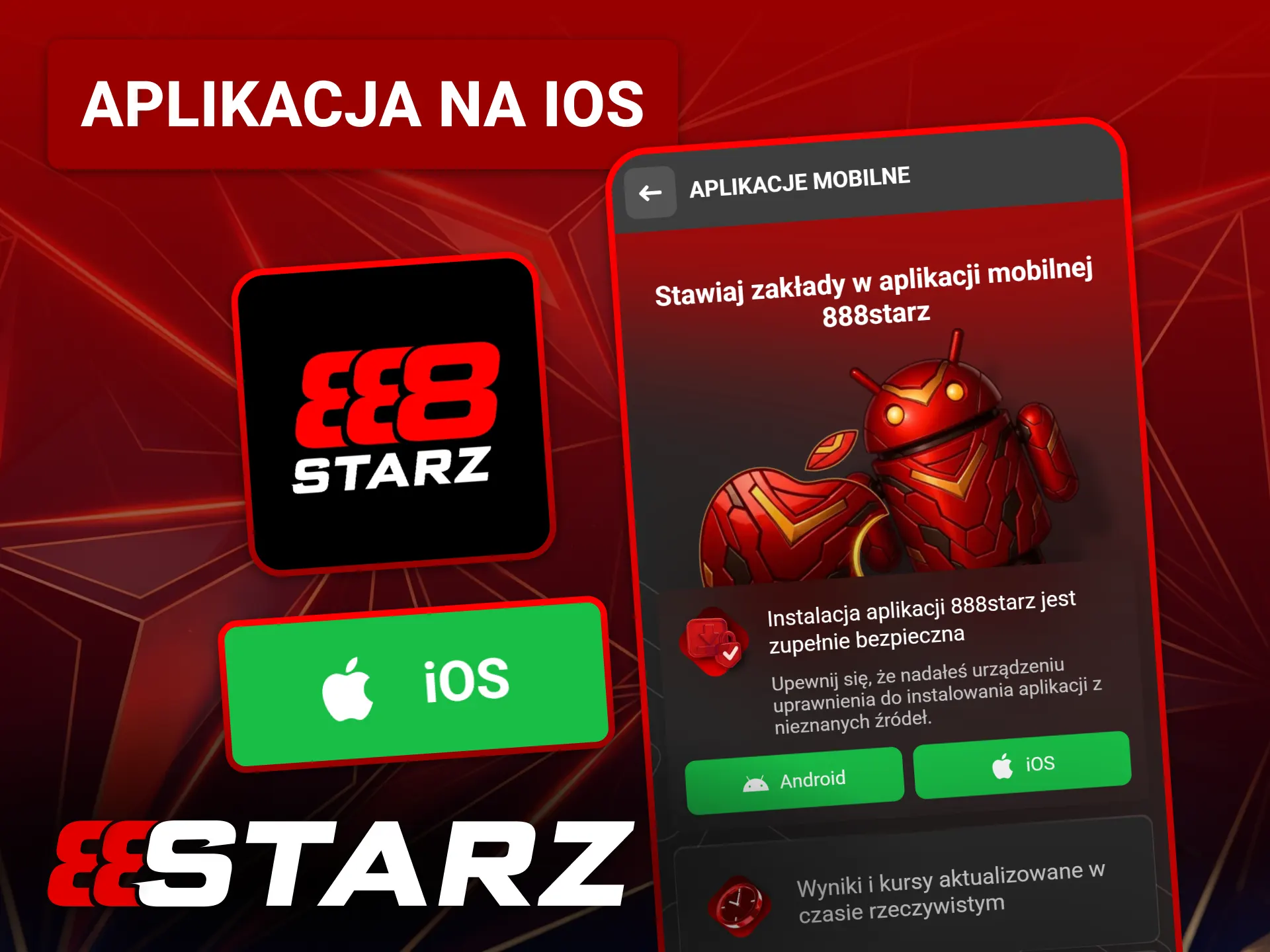 Zainstaluj aplikację 888starz na iPhone lub iPadzie i zacznij grać.