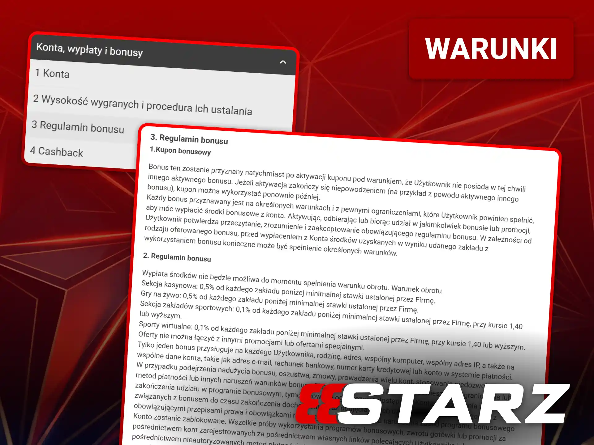 Zapoznaj się z warunkami obrotu i zasadami przyznawania bonusów w 888starz.