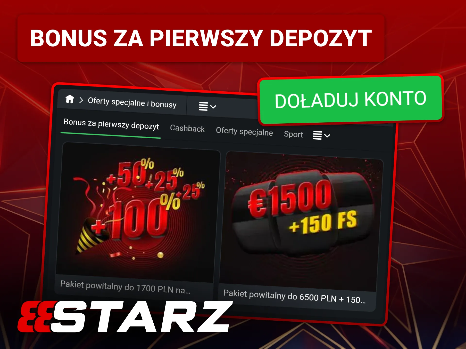 Aktywuj bonus depozytowy przy zasileniu swojego konta w 888starz.