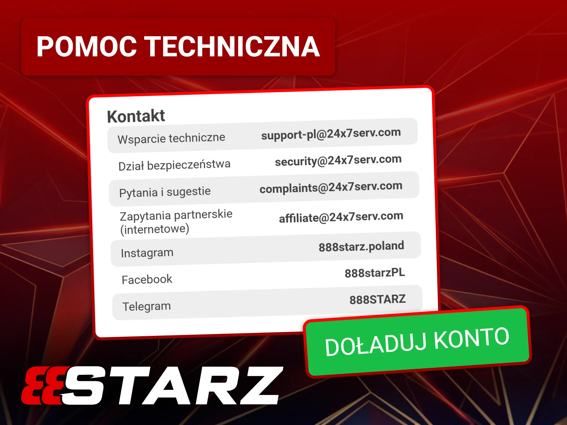 Skontaktuj się z działem wsparcia w sprawie transakcji finansowych w 888starz.