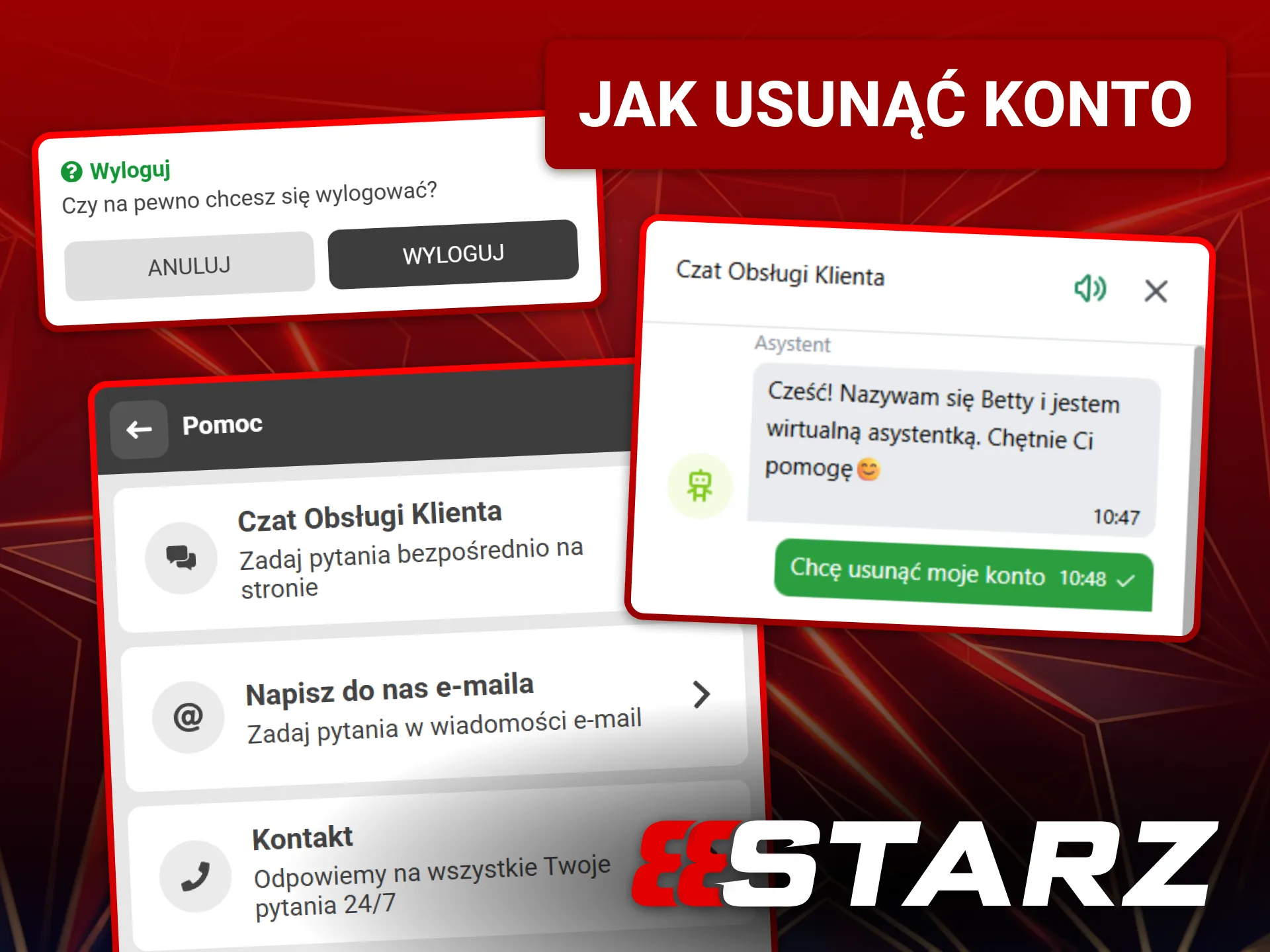 Dowiedz się, jak krok po kroku usunąć lub zawiesić konto w 888starz.